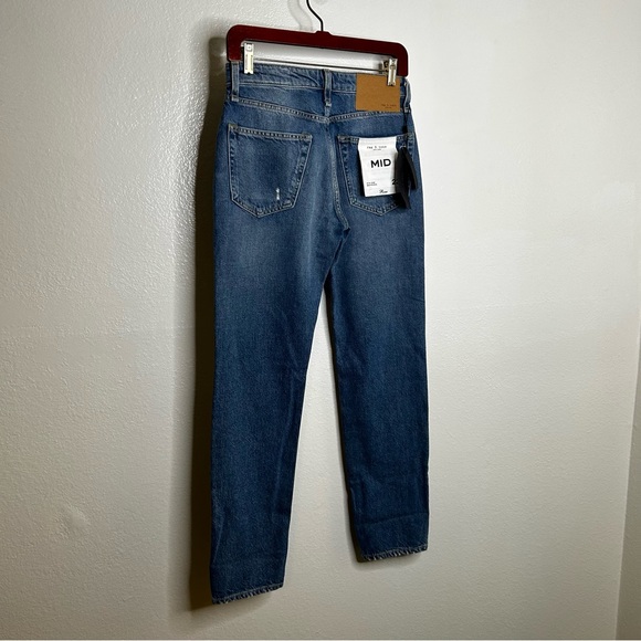 NWT Rag & Bone Rosa Mid - Rise Boyfriend Jean in Bristol 23 - Picture 7 of 16
